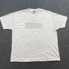 Black Pearl Poem Graphic Shirt Sz XL Mens White Streetwear 90s Mitch Made in USA