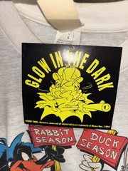 Vintage 1993 Looney Tunes Glow In The Dark T Shirt Bugs Bunny Daffy Deadstock