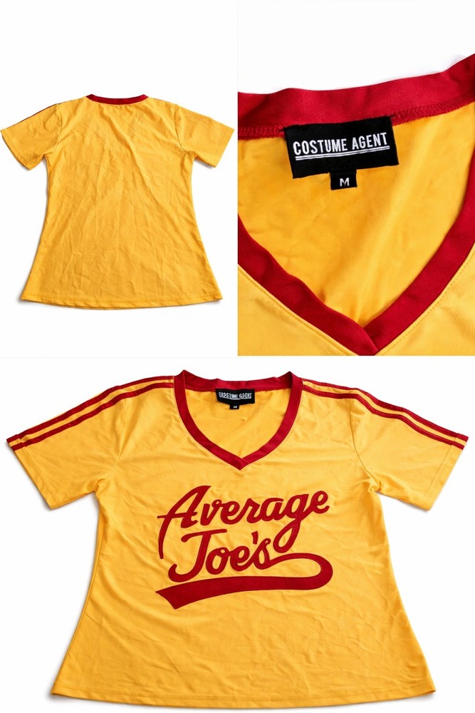 Average Joe’s Dodgeball Jersey Medium Yellow Red Costume Agent Movie Shirt M
