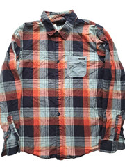 Oakley Men’s Button-Down Plaid Shirt Black/Gray/Red Size Small Petite (S/P)