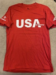 Mens New Adidas Team USA Olympics Volleyball Shirt Red Small S $35