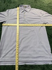 Peter Millar Summer Comfort Performance Polo Shirt Men’s XL Purple Striped Golf
