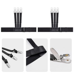 Men Shirt Stays Upgrade Adjustable Elastic Garter Shirts Holder Non-slip Locking
