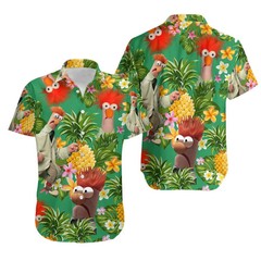 Funny Muppet Beaker Tropical Pineapple Hawaiian Shirt Meep Meep Summer Gift