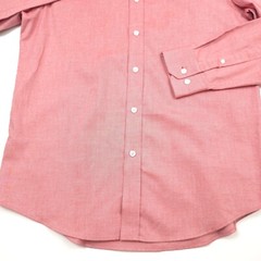 $108 Bloomingdales Solid Brick Red Brushed Flannel Shirt Mens Size Large