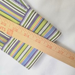 Thomas Dean Striped Flip Cuff Button Down Shirt Large Colorful Preppy Cotton