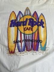 Vintage HARD ROCK CAFE San Francisco CA Surf Board Single Stitch T ShirSz L KC