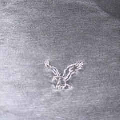American Eagle Legend T Henley Shirt Mens Medium Dark Gray Short Sleeve Grunge