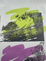 VTG 90s Surf Gear Body Boarding T-Shirt Mens XL X-Large Surf Beach Neon