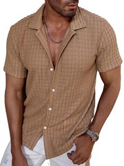 Breathable Plus Size Button Lapel Summer Tee