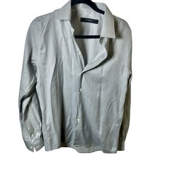 Givenchy ParisMens Grey Micro Stripe Long Sleeve ButtonDown Dress Shirt 15.75 40