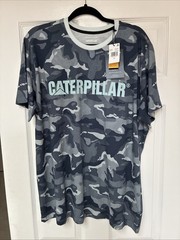 Cat Caterpillar Men’s Camo Construction Work Tee XL