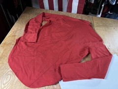 G-STAR Solid Red Pearl Snap Western Mill L/S SHIRT Mens M Medium GS Retro cowboy