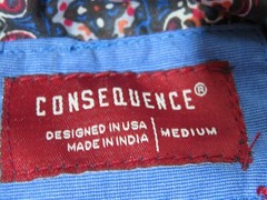 Consequence Men’s Long Sleeve Button-Down Geometric Dress Shirt – Size Medium