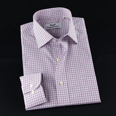 Red White Blue Check Pattern Formal Dress Shirt American Apparel Smart Looking