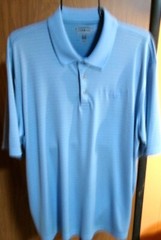 Blue Stripe PEBBLE BEACH Performance Polo Shirt,Chrysler Logo-XXL