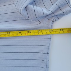 Lululemon Evolution Short Sleeve Polo Serenity Stripe Vapor Graphite Grey XL