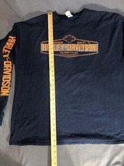 Emerald Coast Harley Davidson Long Sleeve T-shirt Sz 2xl Dark Blue