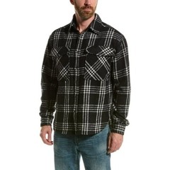 Svrn Code Men’s Medium Button Closure River Shirt In Black White Plaid