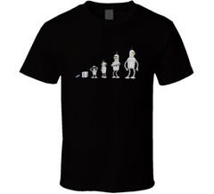 Futurama Bender Robot Evolution Anime Funny T Shirt Tee Mens Womens Gift New