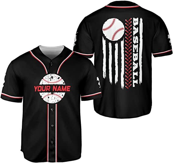Personalized Baseball American Flag Shirts, Baseball Baseball Jersey Shirt, Base