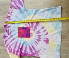 TEE brand PRIMITIVE style CEREMONY TIE DYE size L oversize TEE, color RAINBOW 10