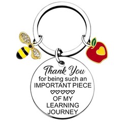 Teacher Keychain Thank You Gift for Women Appreciation Gift for Teacher’s Day