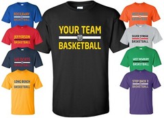 Custom Basketball Jersey T-Shirt with YOUR TEAM NAME Size S-4XL practice league