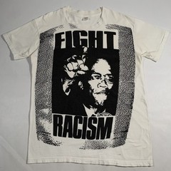 VTG 90s Malcolm X Fight Racism T-Shirt Mens Large Black History BHM Civil Rights