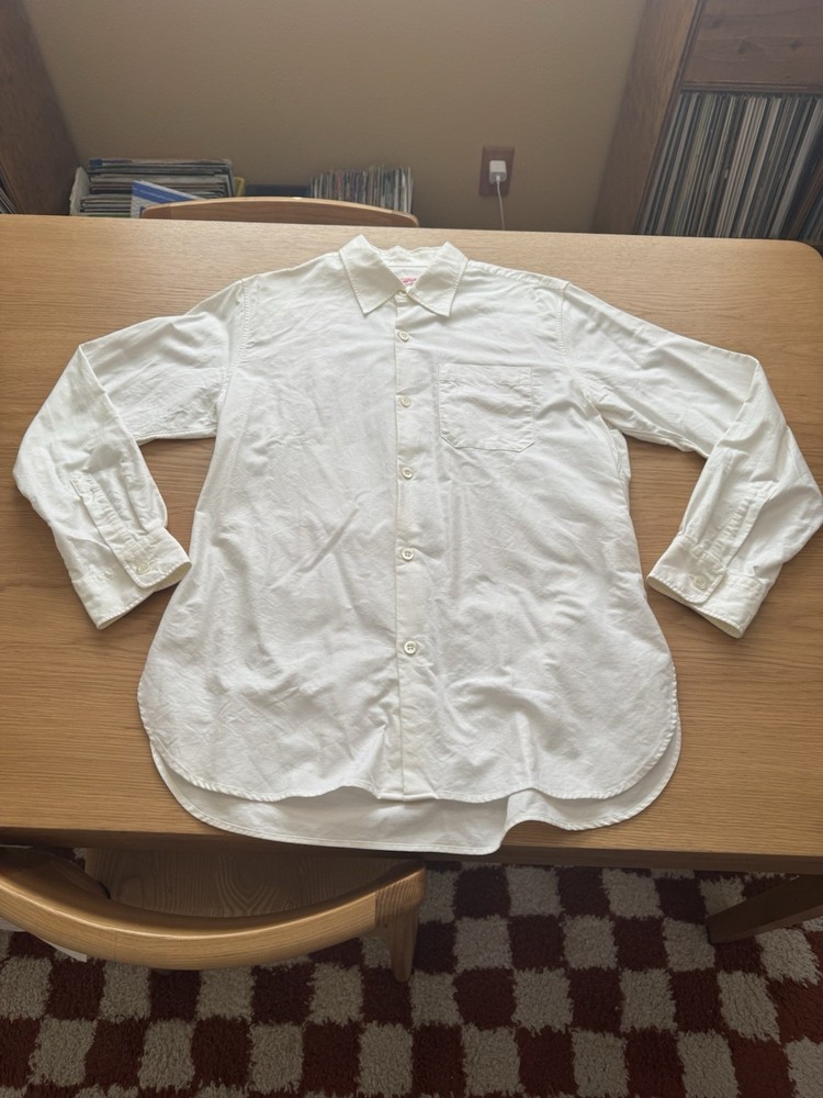 Arpenteur White Long Sleeve Button Large