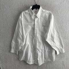 Brooks Brothers Mens Button Shirt Solid White XL 17 2/3 Cotton Long Sleeve