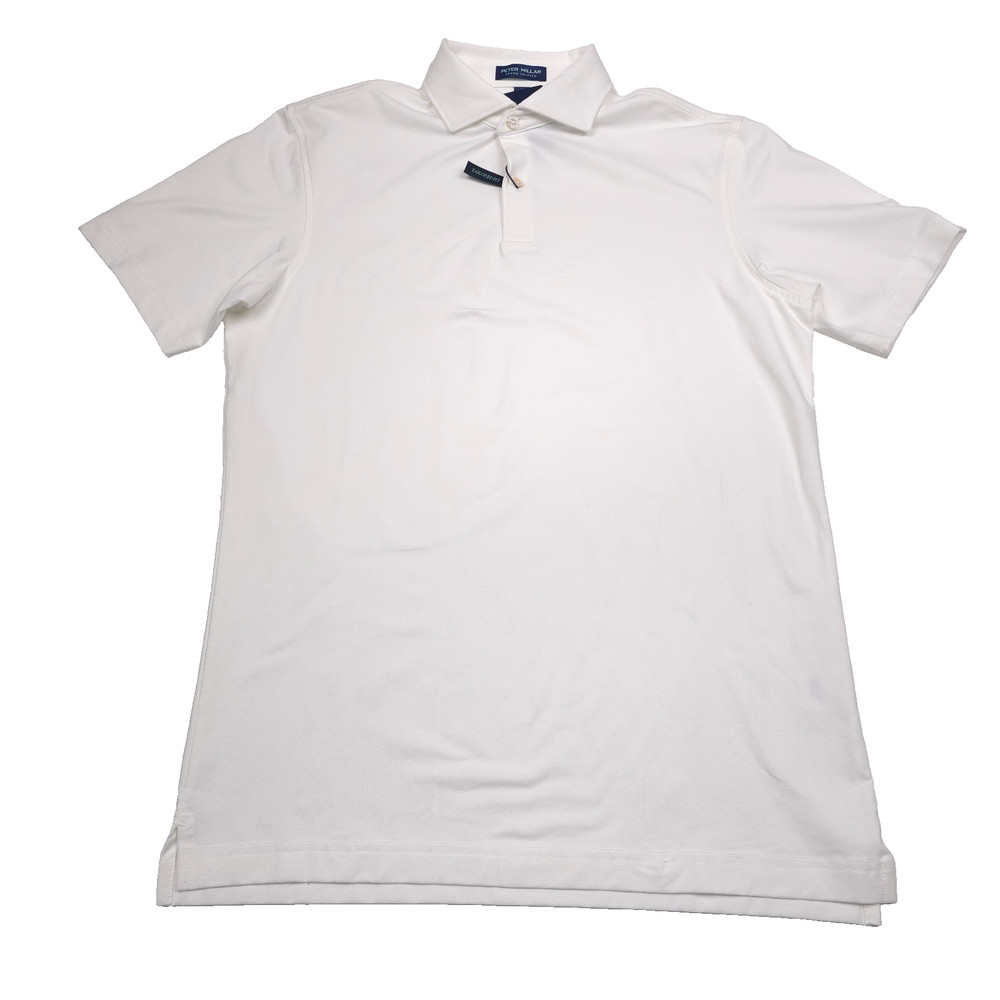 $125 Peter Millar Albatross Solid White Pique Polo Shirt Mens Size 2XL