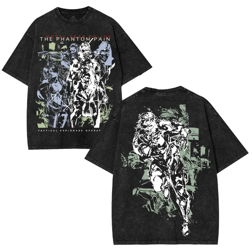 Metal gear solid 5 V the phantom pain solid snake art Men’s 2 sided printing