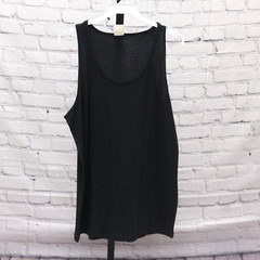 Knocker Men’s Medium Solid Black Tank Top 100% Cotton Made in Bangladesh RN65914