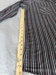 Ely Cattleman Men’s Striped Pearl Snap Button-Up Shirt Pockets XLT Tall