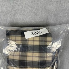 Siegfried Wrinkle Resistant Plaid Button Down Shirt Mens Large Black Tan Cotton