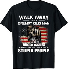 Skull Walk Away I Am A Grumpy Old Man I Have Anger Issues T-Shirt