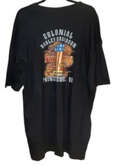 Colonial Harley Davidson Eagle Prince George VA Black Graphic Size 3XL NWT