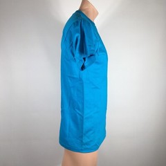 VTG 90s Royal First Class Solid OCEAN BLUE T-Shirt M USA MADE BLANK EUC