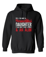 A Shovel & An Alibi Graphics Novelty Sarcastic Humor Men’s Hoodies