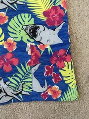 Shinesty Beer Drinking Shark Button Up Shirt Men’s Large