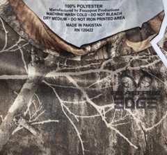 Medium Real Tree Edge 100% Polyester Camouflage Short Sleeve Shirt (RT3) Men