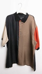 Tulliano men’s 100% silk button front shirt Brown Black XL