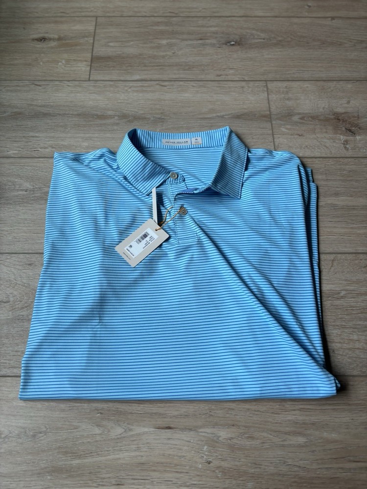 Peter Millar Featherweight Performance Polo XL Seaport Blue NWT