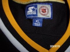 Men’s Starter Penguins Hockey Jersey With Diagonal Pittsburgh Spellout, Size XL