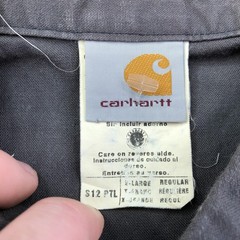 Vintage Carhartt Shirt Mens XL Gray Long Sleeve Button Work Heavyweight Pockets