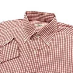 Gianluca ISAIA Napoli Gingham Long Sleeve Button Down Shirt No Size 22.5” PTP