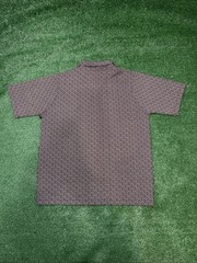 Public Supply NYC Button Down Oversized Short Sleeve Shirt Tan Black Size Small