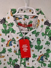 Shinesty St. Patrick’s Day Button Front Shirt NWT Men’s 2XL Partying Leprechaun