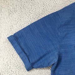 Apparel Collection Mcdo Button Up Short Sleeve Shirt Mens M Blue Cotton blend